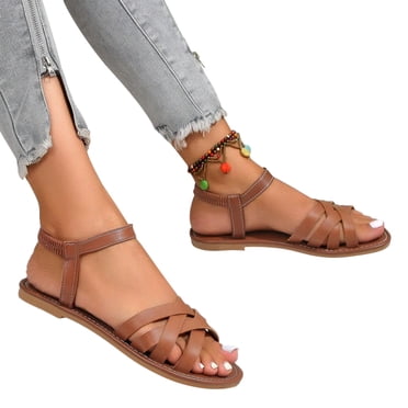 Fankiway Chaussures Surdimensionnées Chaussures Plates à la Mode Sandales Chaussures Romaines Chaussures de Plage Chaussures pour Femmes Sandales pour Femmes Liquidation Chaussures pour Femmes Sandales