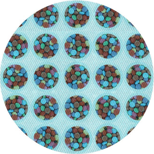 Ahgly Company Tapis Rond Lavable en Machine Intérieur Marbre Bleu, 3 Pieds Rond
