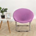thumbnail image 4 of Jacquard Saucer Chair Slipcover Stretch Removable Moon Chair Cover, 4 of 8