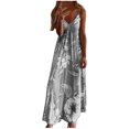 thumbnail image 2 of zanvin Robes d'Invitée de Mariage pour Femmes, Robe Longue d'Été Décontractée pour Femmes à Imprimé Floral, Amincissante, à Bretelles, pour Fête, 2 of 5