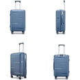 thumbnail image 2 of TRAVLR 100% PP Break Resistant Lightweight Expandable 20"  Cabin Luggage Trolley- Coral Blue, 2 of 4