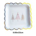 thumbnail image 2 of Christmas Disposable Plates Plastic 9 in Round Festive Design 10 Count, 2 of 7