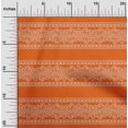 thumbnail image 1 of oneOone Polyester Lycra Orange Fabric Floral Bandhani Craft Projects Decor Fabric Printed By The Yard 56 Inch Wide, 1 of 4