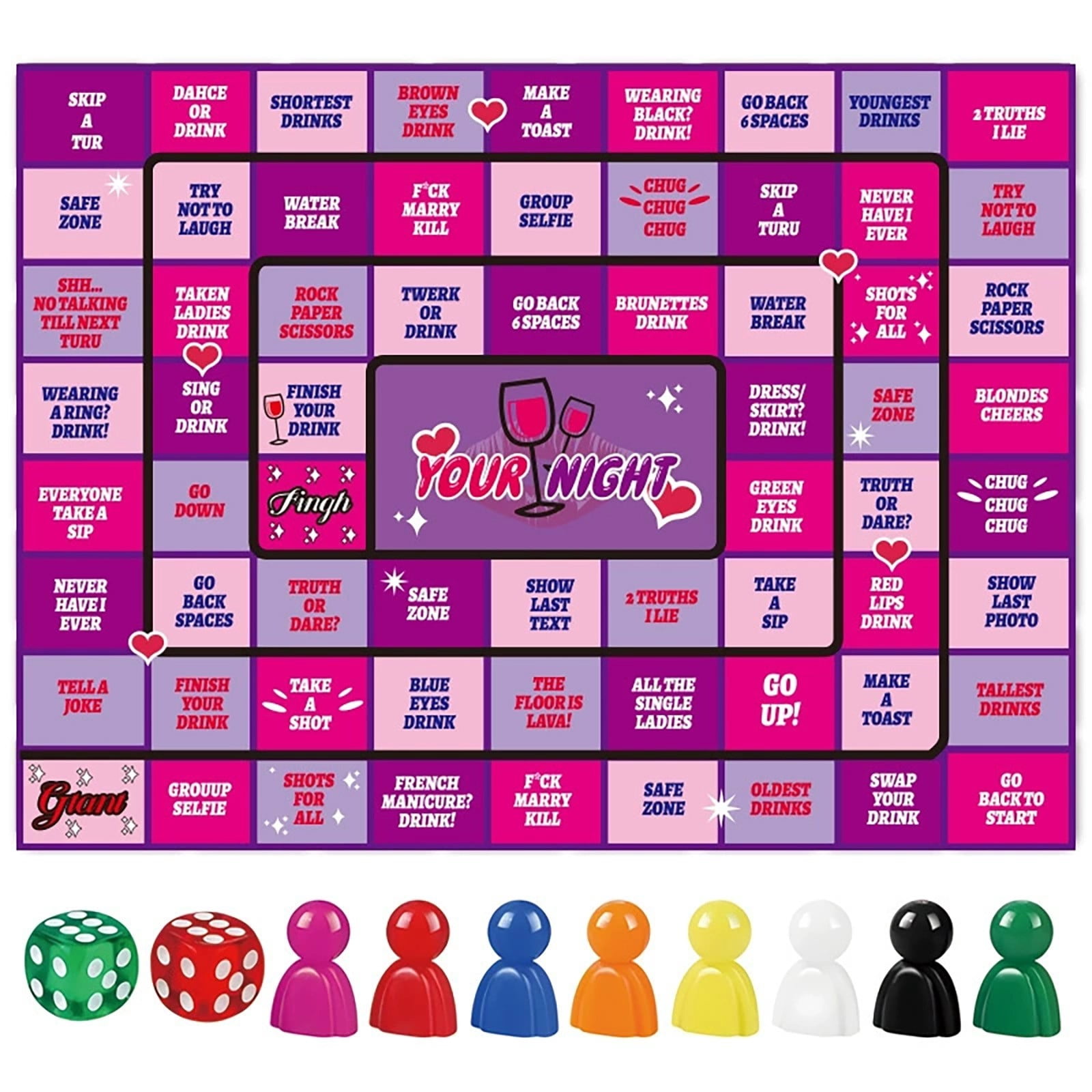 Huanglei Girls Night Board Game Leather Tabletop Card Game For Teens Family Game Night Indoor Activities For Kids Ages 7 14