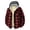 Red, variant on zfhfof Men's Flannel Fleece Jacket Sherpa Lined Shirt Jackets Plaid Zip Up Hoodie Soft Winter Warm Coat with Hood