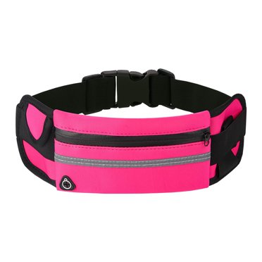 TopLLC Sac Banane Mince pour Hommes et Femmes, Sac de Taille de Sport Portable et Réfléchissant avec Poche, Porte-Bouteille et Sangle Ajustable, Sac Ceinture de Course Imperméable et Léger pour l'Entraînement et la Randonnée en Plein Air