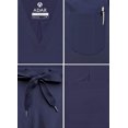 thumbnail image 4 of Adar Addition Go-Everyday Scrub Set for Men - Stylish Scrub Top & Cargo Scrub Pants - A9800 - Navy - M, 4 of 7