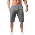 thumbnail image 2 of Men‘S Summer Casual And Fashionable Solid Cotton And Linen Shorts, 2 of 3