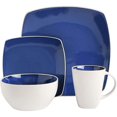 thumbnail image 2 of Gibson Elite Soho Lounge Square Service de vaisselle 16 pièces Bleu/blanc, 2 of 5