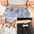 thumbnail image 2 of Huanglei Pant Waist Tightener Flower Buttons Pins For Loose Jeans New Adjustable Waist Buckle Extender Set Pants Clips No Sewing For Jeans Skirts (Flowers2), 2 of 7