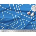 thumbnail image 3 of Soimoi Blue polyester Crepe Fabric Arrow Symbol Print Fabric by the Yard 52 Inch Wide, 3 of 5