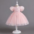 thumbnail image 2 of Cardigans pour Tout-Petits 2t Robes Jeunesse Taille 16 Robe Fille Tout-Petit Enfants Été Manches Courtes Robe Fleurie Robe de Défilé Performance, 2 of 8