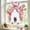 B, variante sur Liquidation Aujourd'hui! Couronne Florale Artificielle Colorée avec Lapin pour Déco de Table de Printemps et de Pâques