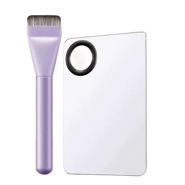 2PCS Flat Foundation Brush Palette Liquid Foundation Makeup Tools Professional Liquid Foundation Makeup Tools