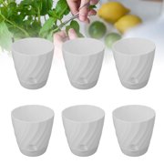 6 Pack Flower Planter Pot, Planter Vase Pot Unique Succulent Flowers Plants Holder Indoor Bonsai Pot with Drainage and Tray Unique Flower Pots for Indoor Gardening