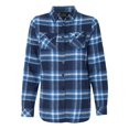 thumbnail image 1 of Chemise en Flanelle à Manches Longues pour Femmes, 2TG, Bleu Blanc, 1 of 1