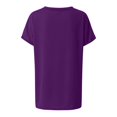 thumbnail image 3 of Pompotops T-Shirt Décontracté à Manches Courtes Col en V avec Poches pour Femmes, 3 of 4