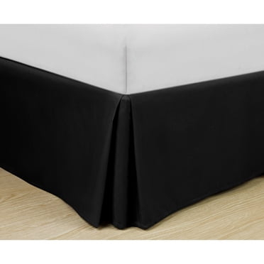 Swift Home jupe de lit haut de gamme à retombée droite de 14 po, paquet de 1, grand lit
