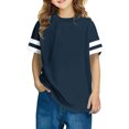 thumbnail image 1 of RXIRUCGD 2025 Vêtements d'Été pour Enfants, T-shirt à Rayures pour Garçons et Filles, Mode Mignon, Col Rond, Manches Courtes, 1 of 7