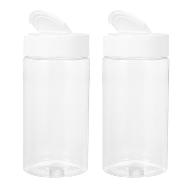 2 Pcs Bouteilles de Stockage d'Alimentation Transparentes pour Poissons (Blanc)