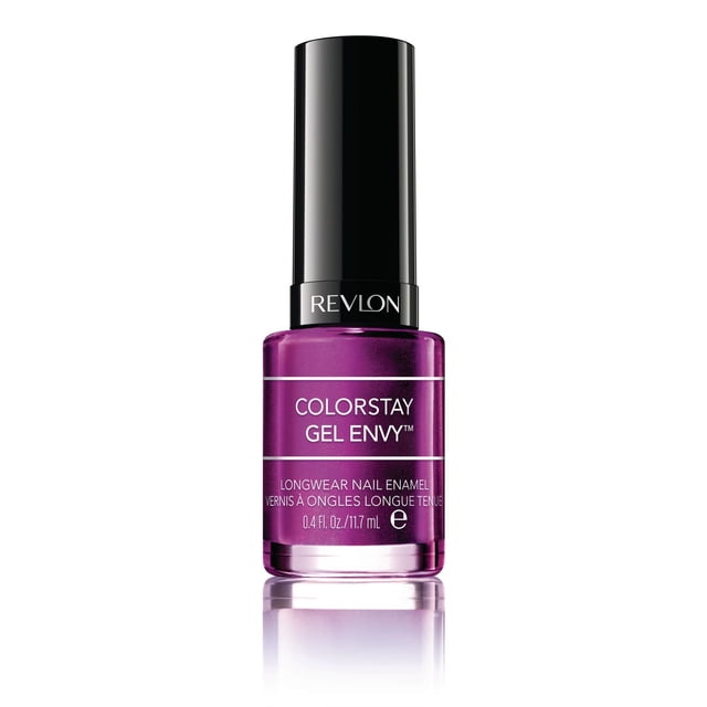 Revlon Colorstay Gel Envy™ Vernis à Ongles Longue Tenue en Violet Vif à Fini Lustré, dans une Bouteille en Verre Transparent avec Bouchon Noir, Contenant 0,4 fl oz (11,7 ml) de Vernis Gel Longue Tenue Idéal pour une Couleur de Qualité Salon et une Durabilité Accrue.