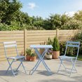 thumbnail image 2 of Outsunny Ensemble Bistro de Jardin 3 Pcs Bleu, 2 of 10