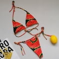 thumbnail image 5 of DPTALR Women Sexy Solid And Printed Swimwear Bikini Split Swimsuit Set, 5 of 5