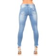 thumbnail image 3 of V.I.P.JEANS Femmes Ourlet Effiloché Ajusté Usé Déchiré Juniors Plus, 3 of 8