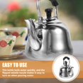 thumbnail image 4 of Stovetop Whistling Tea Kettle, Stove Top Teapot Kettles, Stainless Steel Teapot with Heat-Resistant Handle for Electric Gas Stoves, 1L Silver, 4 of 4