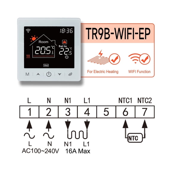 Wifi Thermostat For Gas Boiler Floor Heating Tuya Smart Room Temperature Regulator Wireless APP Voice Control ,Easy to Install