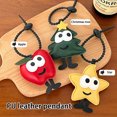 thumbnail image 4 of Wweixi 3Pec,Key Hook, -Shaped Leather With Keyring, Scratch-Resistant, For Wallets, Keys, Bags, Pets Apple, 4 of 4