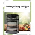 thumbnail image 3 of Amdohai 2ft 8 Layer Herb Collapsible Drying Rack W/Zipper Black Mesh Trays Dry Net Hanging for Hydroponics, 3 of 8