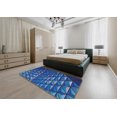 thumbnail image 4 of Ahgly Tapis d'Intérieur Carré à Motifs Bleus, 9 Pieds Carré, 4 of 6