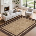 thumbnail image 3 of Bordered Washable Area Rug,Hallway Runner Rug,Washable Rug with Non-Slip Backing Stain Resistant Easy Cleaning Floor Cover for Dining Room, Living Room, Bedroom, 3 of 6
