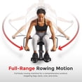 thumbnail image 4 of Sunny Health & Fitness Smart Compact Full Motion Rowing Machine, Full-Body Workout, Low-Impact, Extra-Long Rail, 350 LB Weight Capacity and Optional SunnyFit® App Enhanced Bluetooth Connectivity, 4 of 6