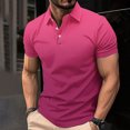 thumbnail image 2 of Birdeem Chemises pour Hommes T-Shirt Décontracté à Manches Courtes Dégradé avec Boutons, 2 of 12