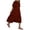 Wine, variant on LOVZFMLL Fashion Women Loose Solid Color O Puff Sleeve Casual Short Sleeves Dress Purple 4XL