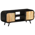 thumbnail image 1 of vidaXL TV Cabinet & TV Stand 110x30x45 cm Rough Mango Wood, 1 of 5