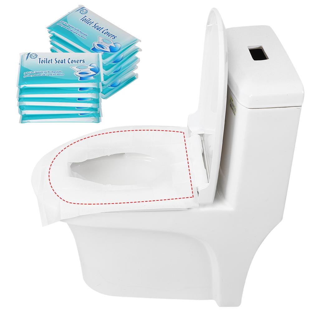 Hilitand Toilet Paper Pad,Disposable Toilet Cover,5 Bags Water-Soluble Toilet Cover Pad Disposable Travel Toilet Paper Mat