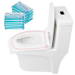 Hilitand Toilet Paper Pad,Disposable Toilet Cover,5 Bags Water-Soluble Toilet Cover Pad Disposable Travel Toilet Paper Mat