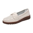 thumbnail image 2 of LSLJS Chaussures Plates Polyvalentes pour Femmes Semelle Souple Grande Pointure Chaussures Décontractées de Couleur Unie Chaussures en Cuir, Chaussures Plates, 2 of 3