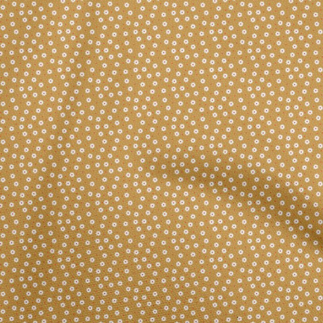 oneOone Cotton Cambric Dark Mustard Fabric Floral Sewing Craft Projects Fabric Prints By Yard 42 Inch Wide