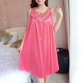 thumbnail image 2 of Kcodviy Robe Décontractée Unie pour Femmes Chemises de Nuit pour Femmes Vêtements de Nuit Sans Manches Col Rond Dentelle Chemise de Sommeil Lot Robe à Empiècements Chandail Ample Vêtements Sommeil Robe pour Femmes, 2 of 6
