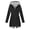 #019-Black, variant on Pincandy Women Light Rain Jacket Waterproof Active Outdoor Trench Raincoat with Hood Lightweight Plus Size for Women