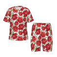 thumbnail image 1 of Lsque Ensemble de Pyjama Léger 2 Pcs en Coton Ajusté Motif Fleurs Roses pour Filles - Très Grand, 1 of 6