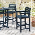 thumbnail image 4 of Gymax Patio Bar Stools Set of 4 Tall Adirondack Chair w/ Backrest Armrests & Footrests Navy, 4 of 9
