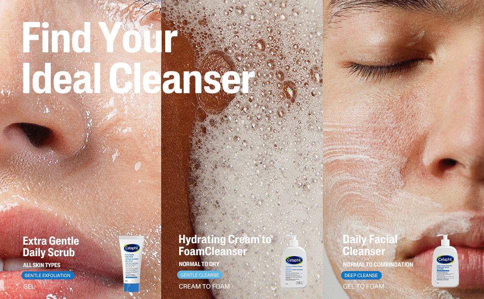 Cetaphil Exfoliant Quotidien Ultra-Doux avec des Particules Microfines de Bambou et Vitamine E / Exfolie en Douceur / pour Peau Sensible