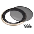 thumbnail image 4 of Unique Bargains 2pcs 4' Speaker Grill Mesh Decorative Circle Woofer Guard Protective Cover Audio Parts Golden, 4 of 4