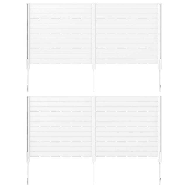 Costway 2 PCS 48" L x 46" H Air Conditioner Fence Outdoor Privacy Fence Screen White