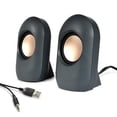 thumbnail image 1 of onn. 3.5 mm AUX Input Jack and USB Powered Stereo Speakers Set, 1 of 6